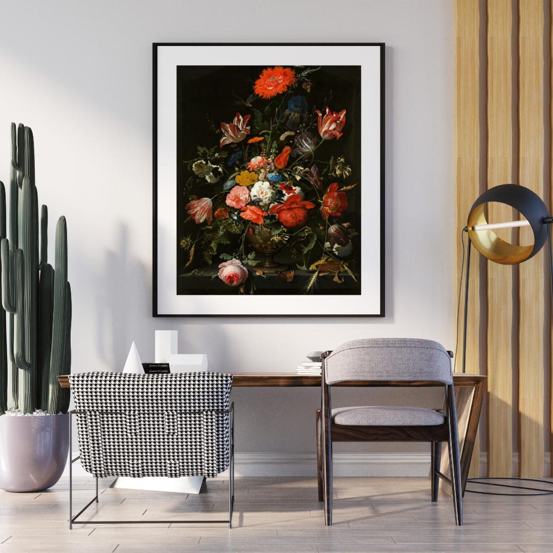 Gray Minimalist Luxury Art Wall Frame | Modern Neutral Wall Decor | Elegant Home Wall Art for Living Room, Bedroom, Office