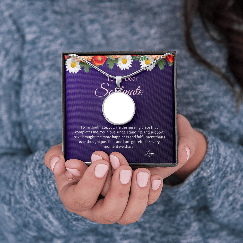 Soulmate Custom Photo Circle Necklace 