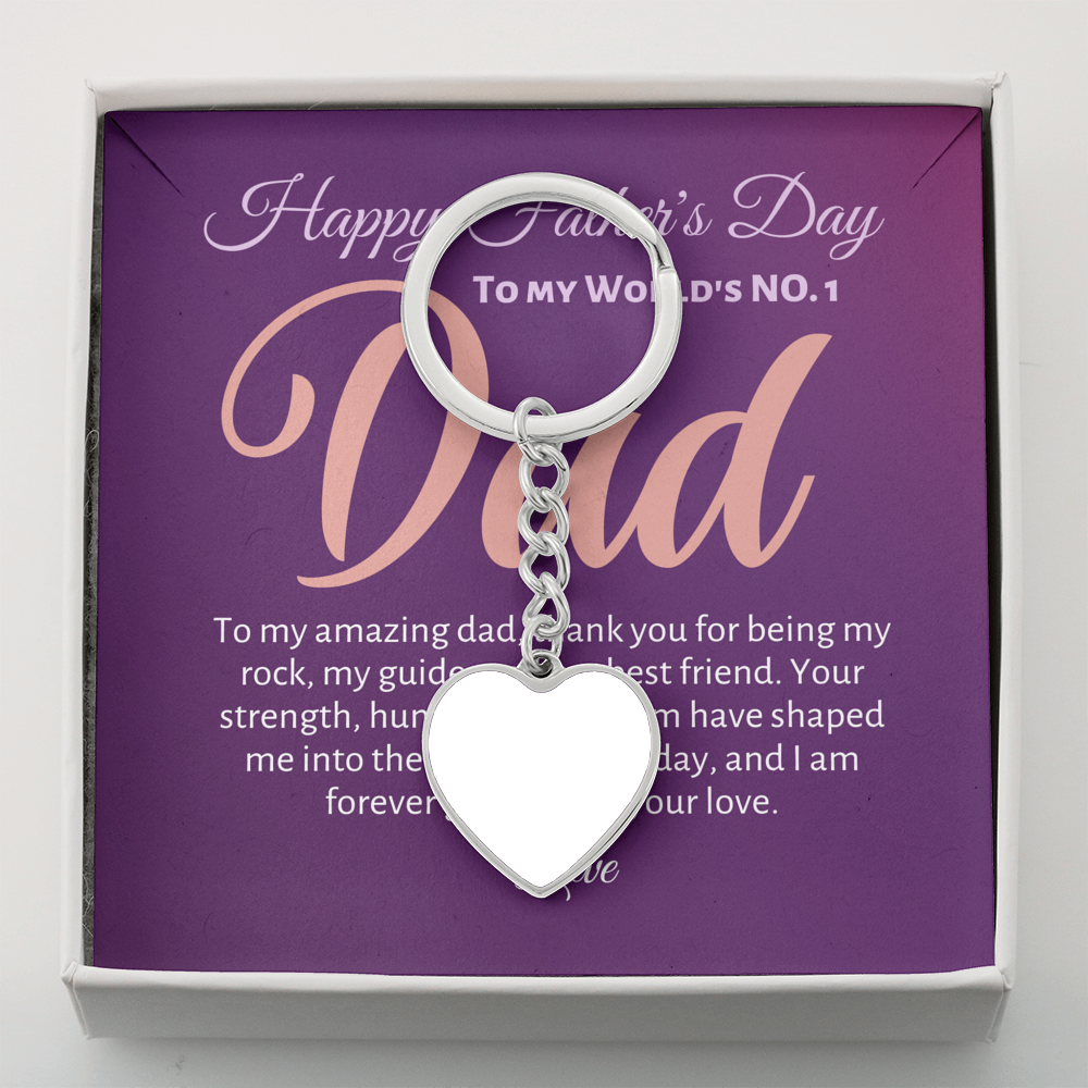 Personalized Photo Graphic Heart Keychain