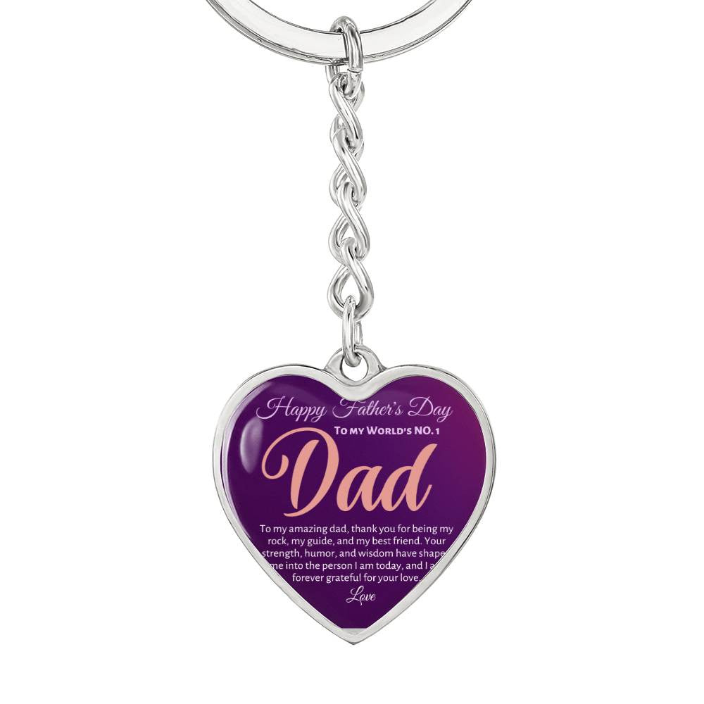 Personalized Photo Graphic Heart Keychain