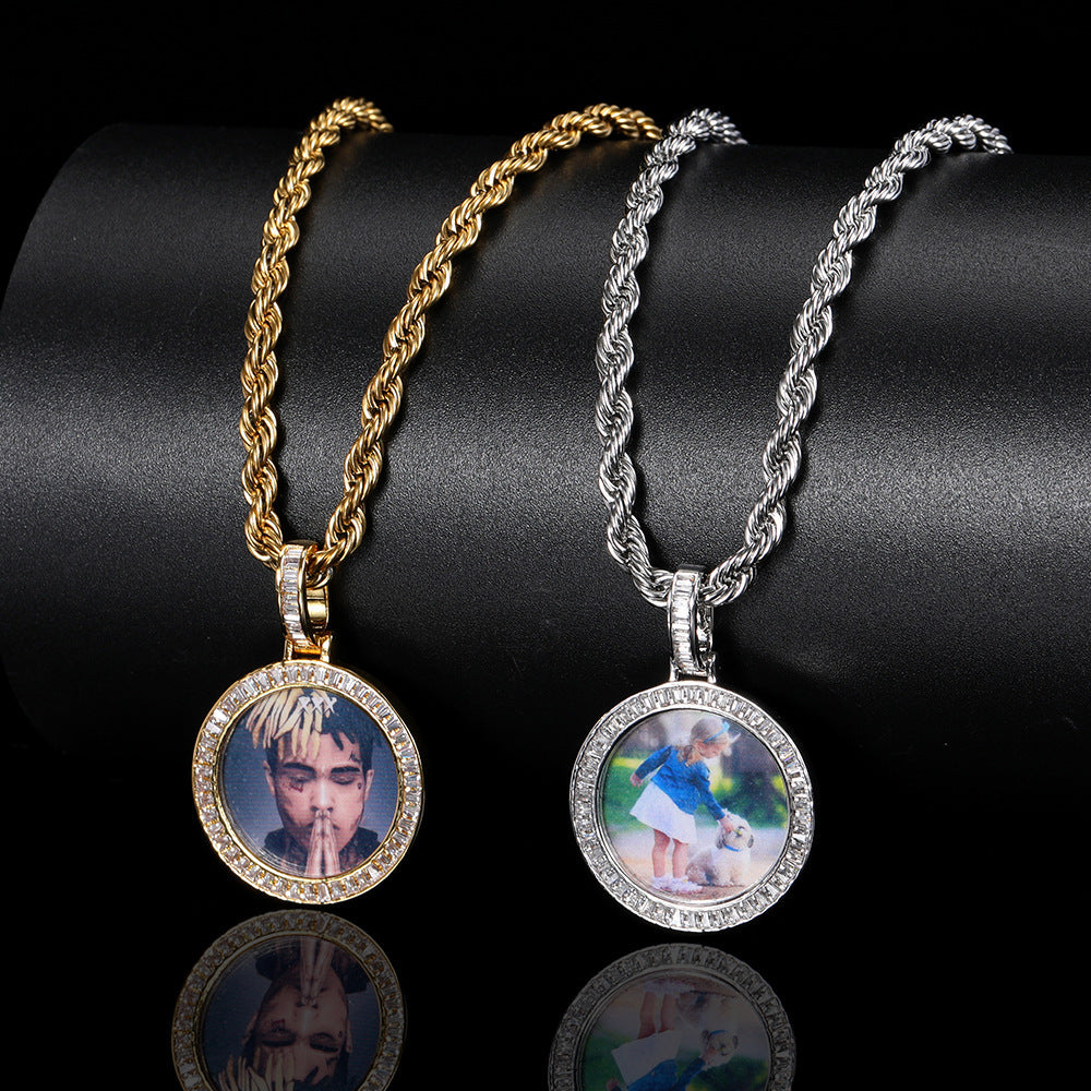Hip-Hop Accessories Custom Memory Photo Necklace