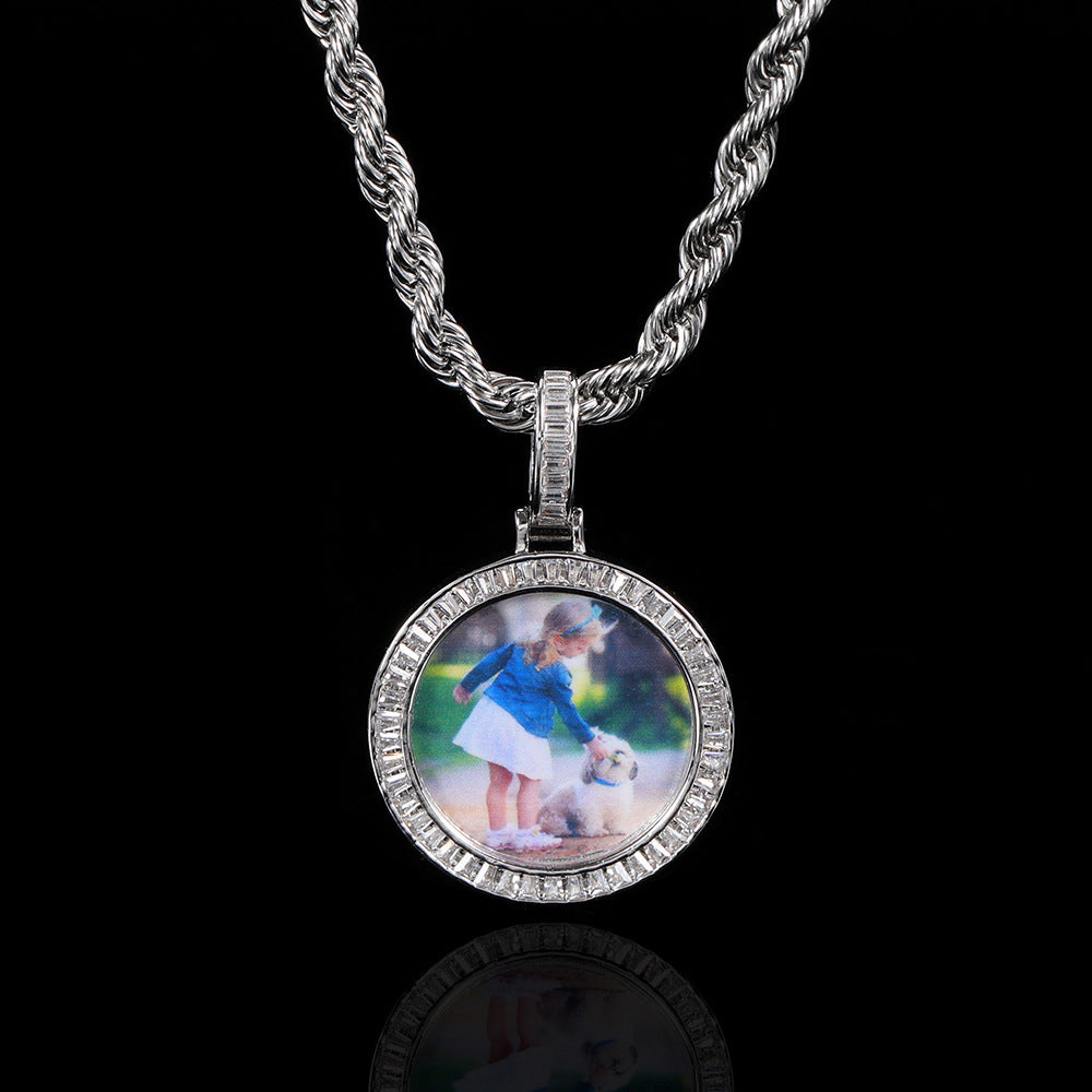 Hip-Hop Accessories Custom Memory Photo Necklace