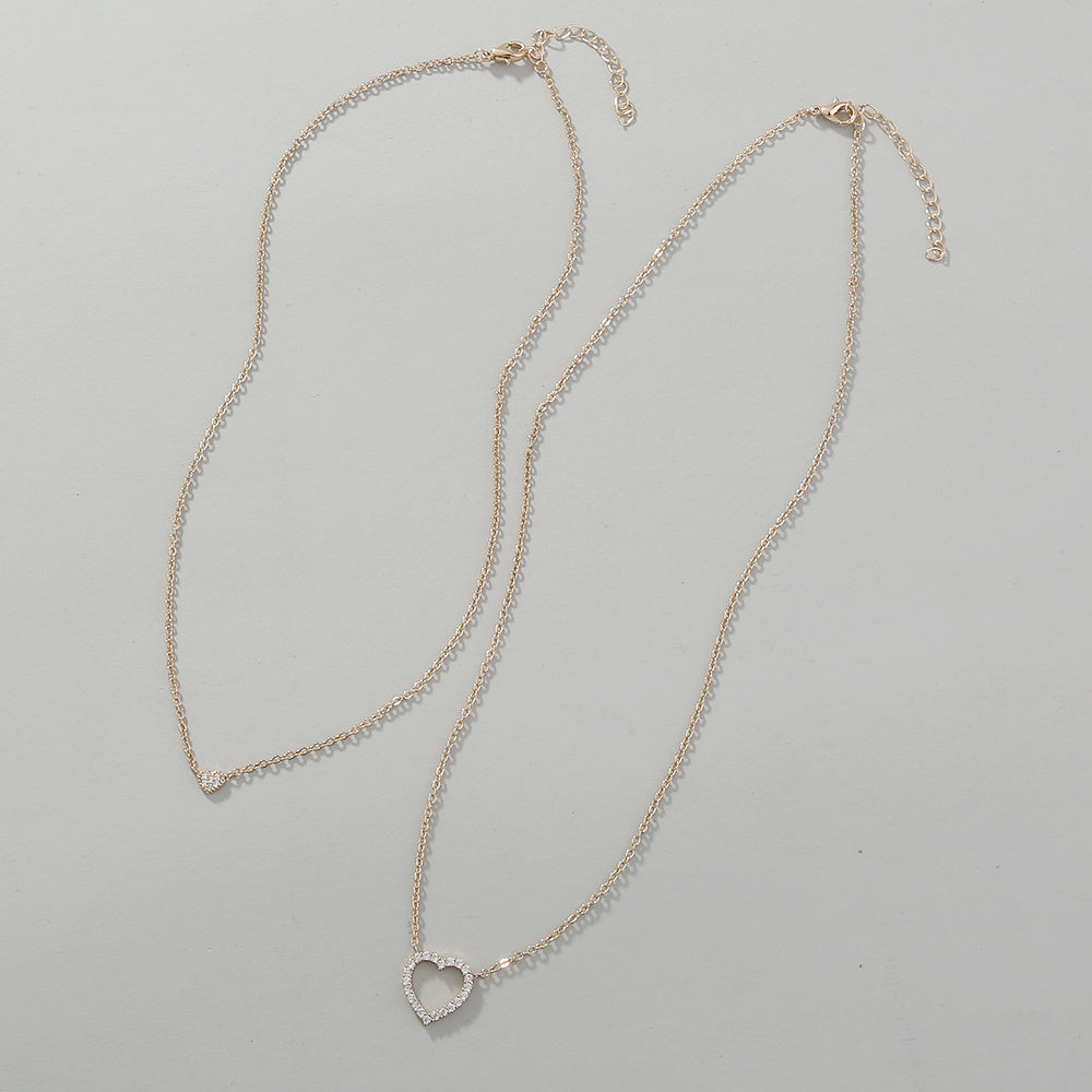 Heart Zircon Multilayer Necklace