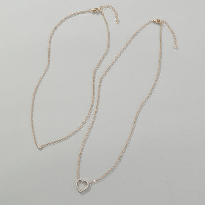 Heart Zircon Multilayer Necklace