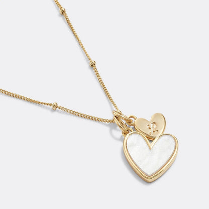 Personalized First Heart-shaped Bead Necklace