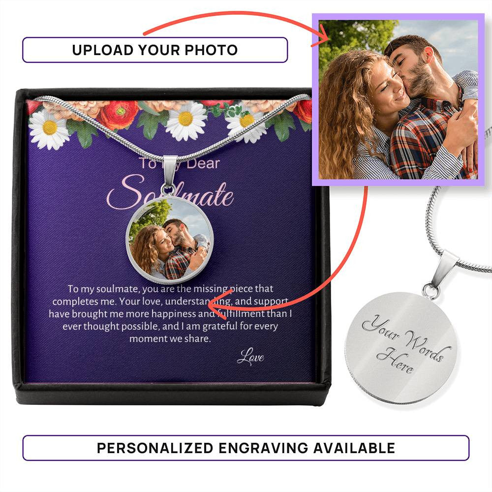 Soulmate Custom Photo Circle Necklace 