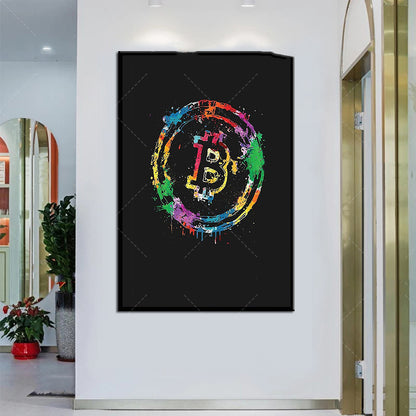 Cryptocurrency Art Poster Wall Decor