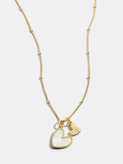 Personalized First Heart-shaped Bead Necklace