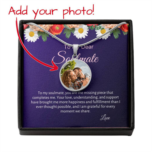 Soulmate Custom Photo Circle Necklace 