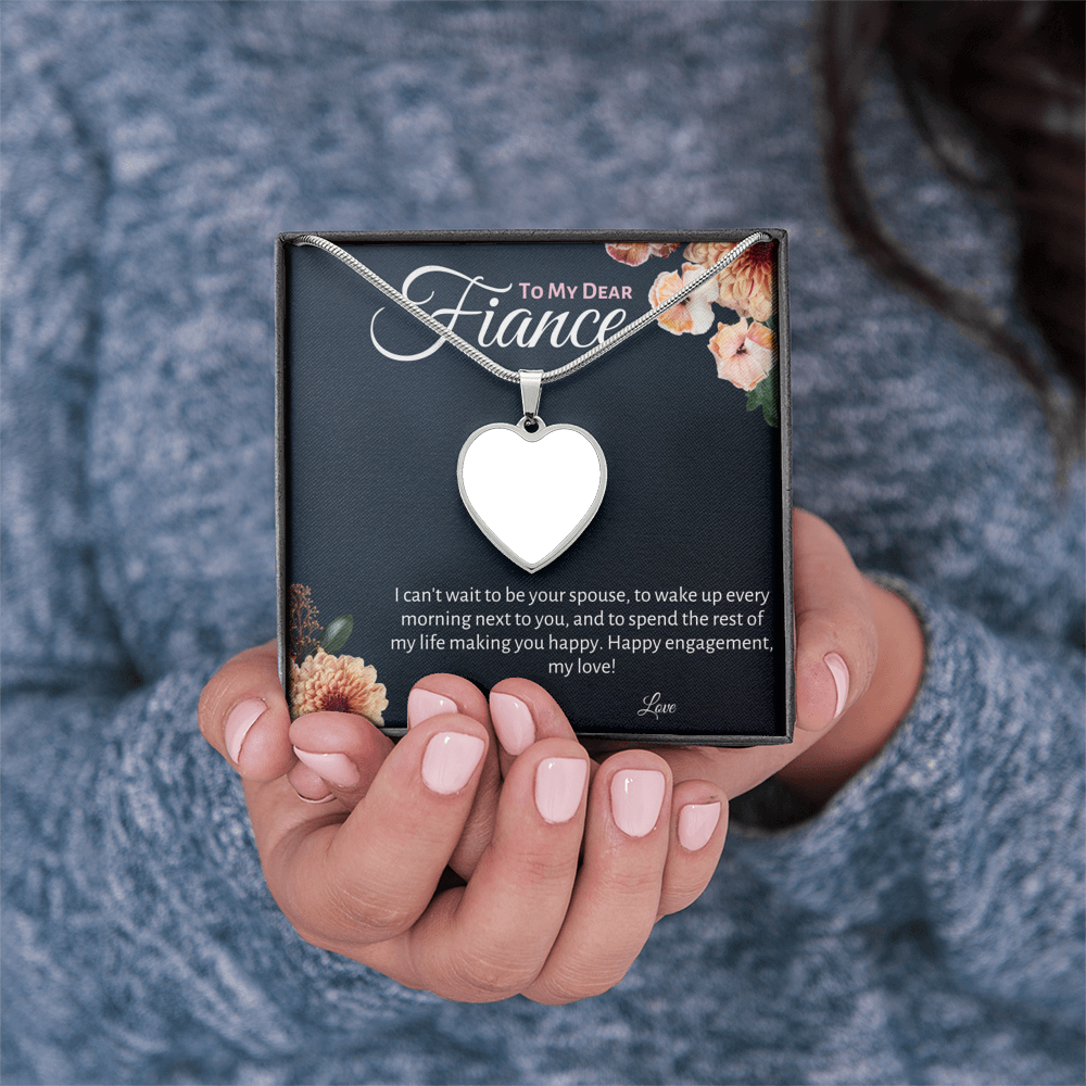 Fiance Heart Necklace