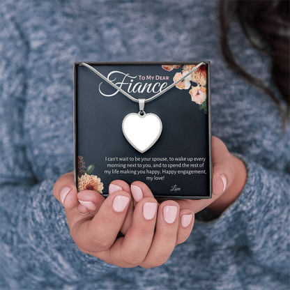 Fiance Heart Necklace