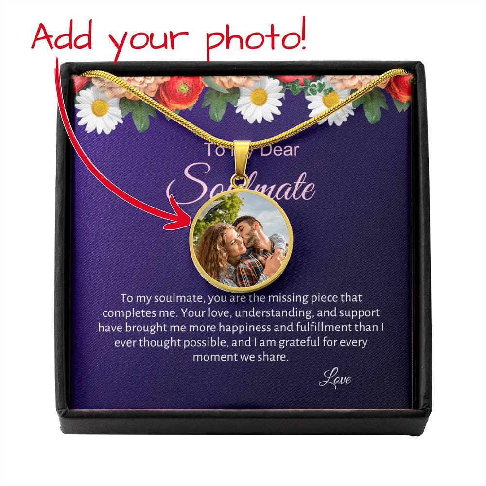 Soulmate Custom Photo Circle Necklace 