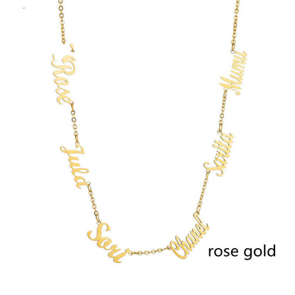 Name Custom Necklace Customize Multiple Name Necklaces