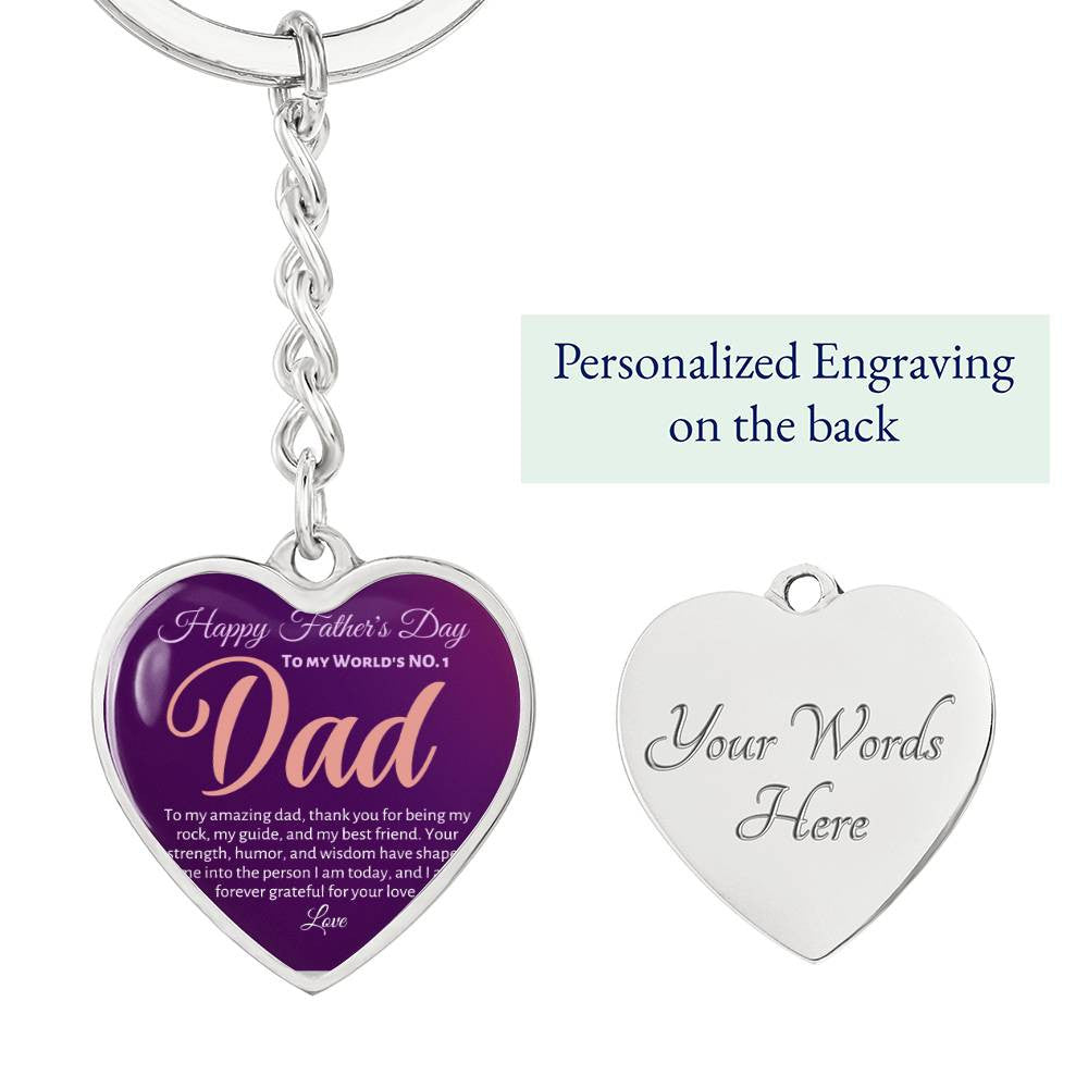 Personalized Photo Graphic Heart Keychain