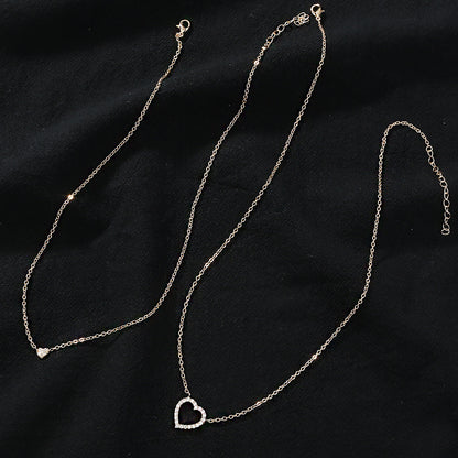 Heart Zircon Multilayer Necklace