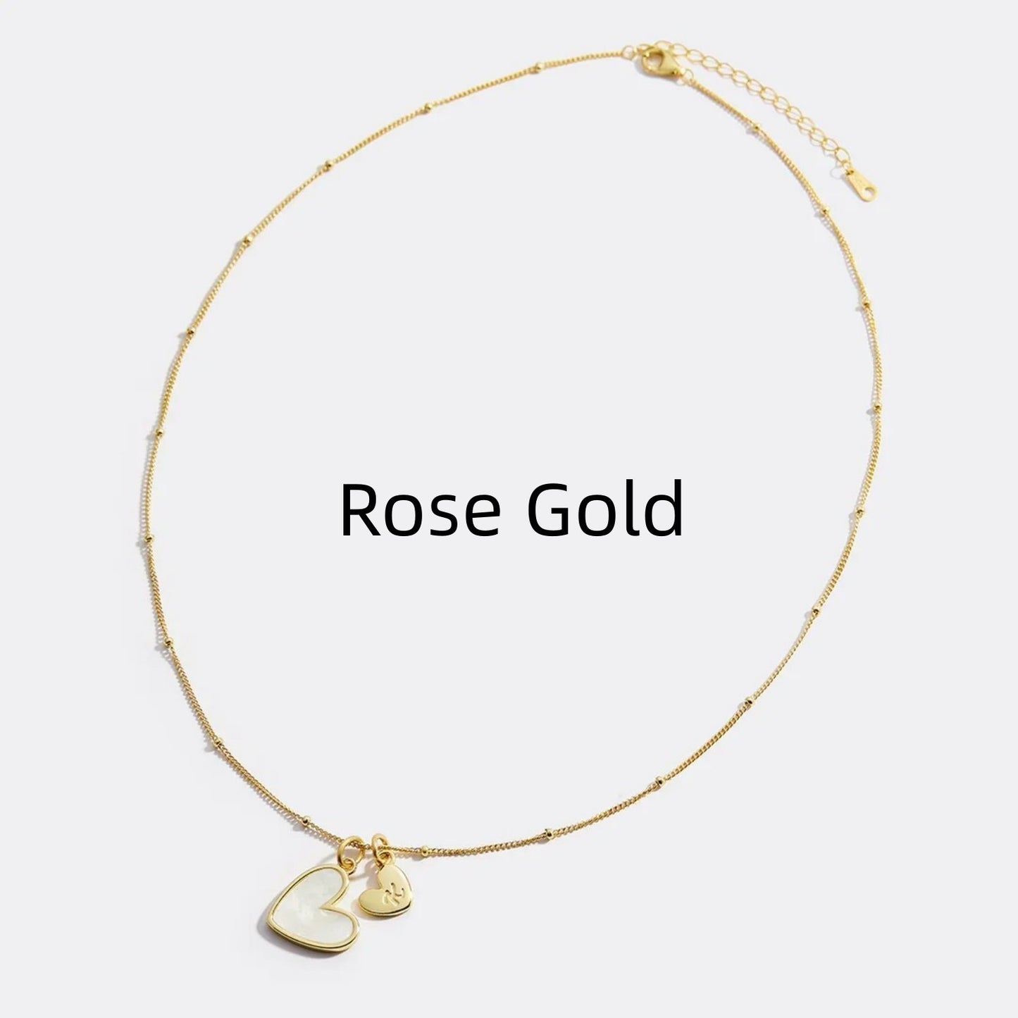 Personalized First Heart-shaped Bead Necklace