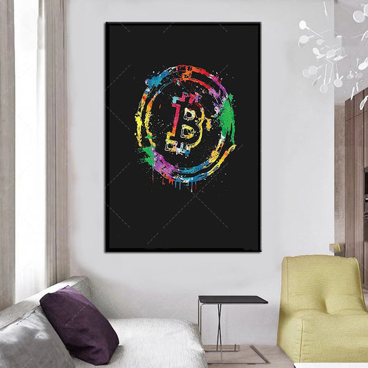 Cryptocurrency Art Poster Wall Decor