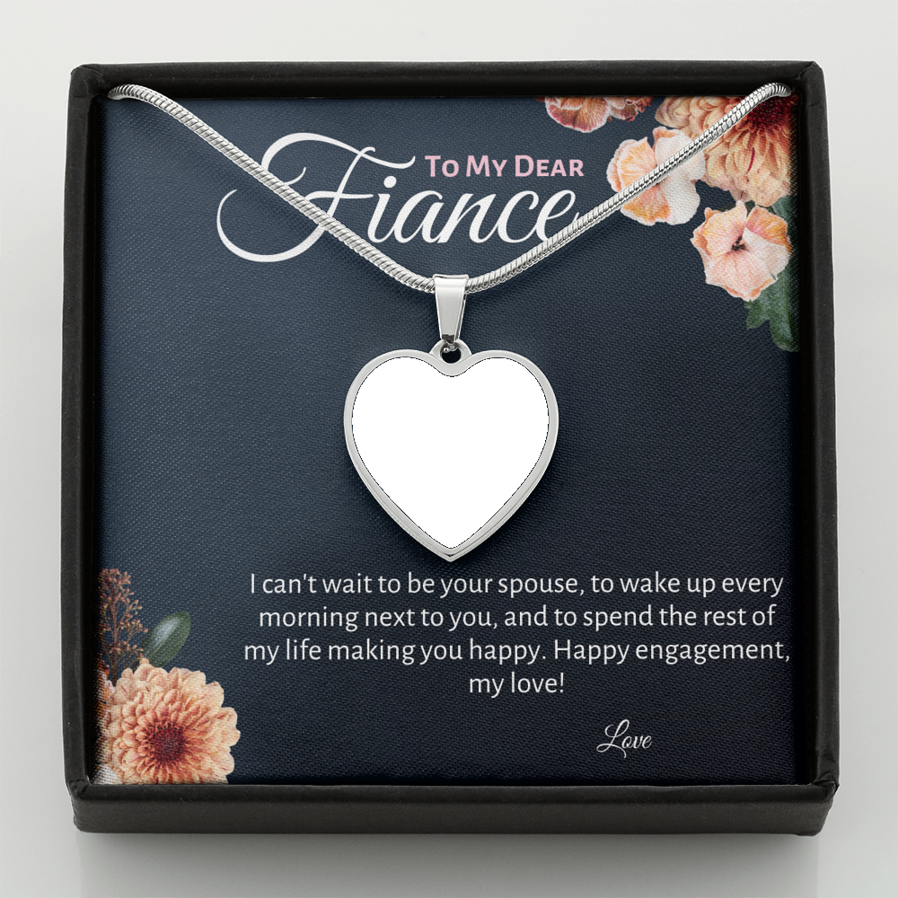 Fiance Heart Necklace
