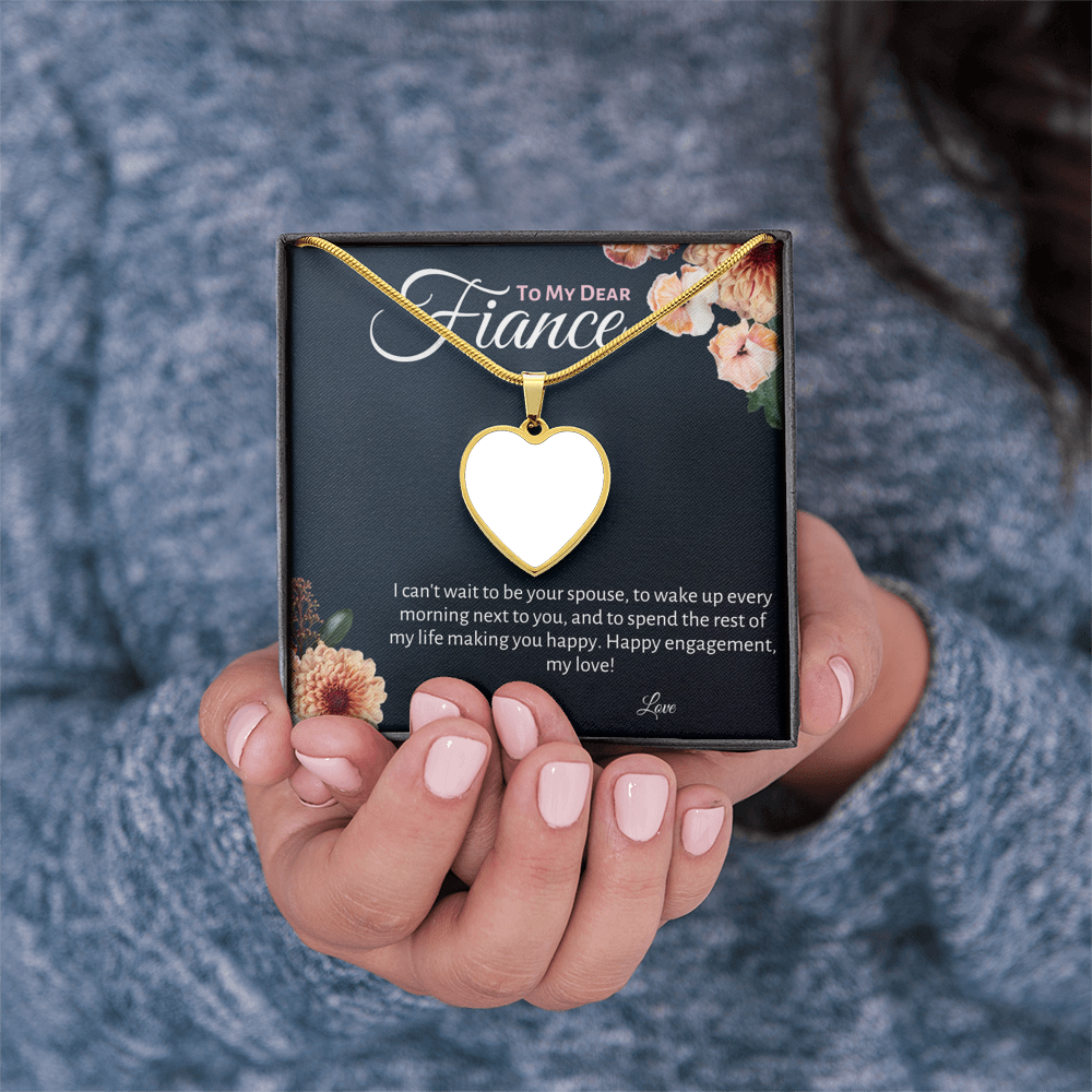Fiance Heart Necklace