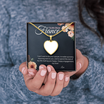 Fiance Heart Necklace