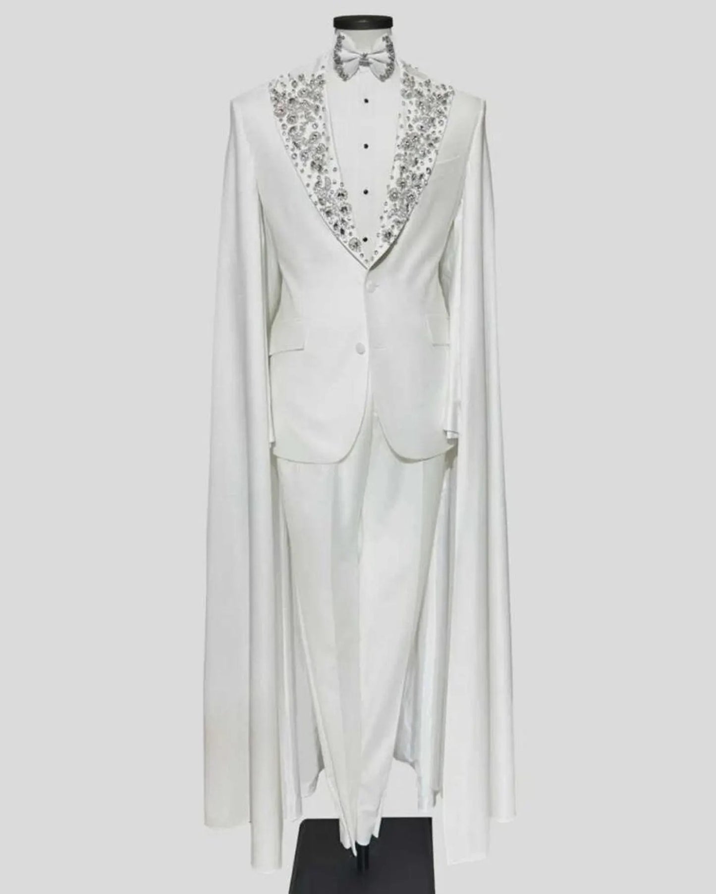 Luxury Diamond Wedding Suit for Men – 3-Piece Tuxedo Set (Jacket, Vest & Pants)