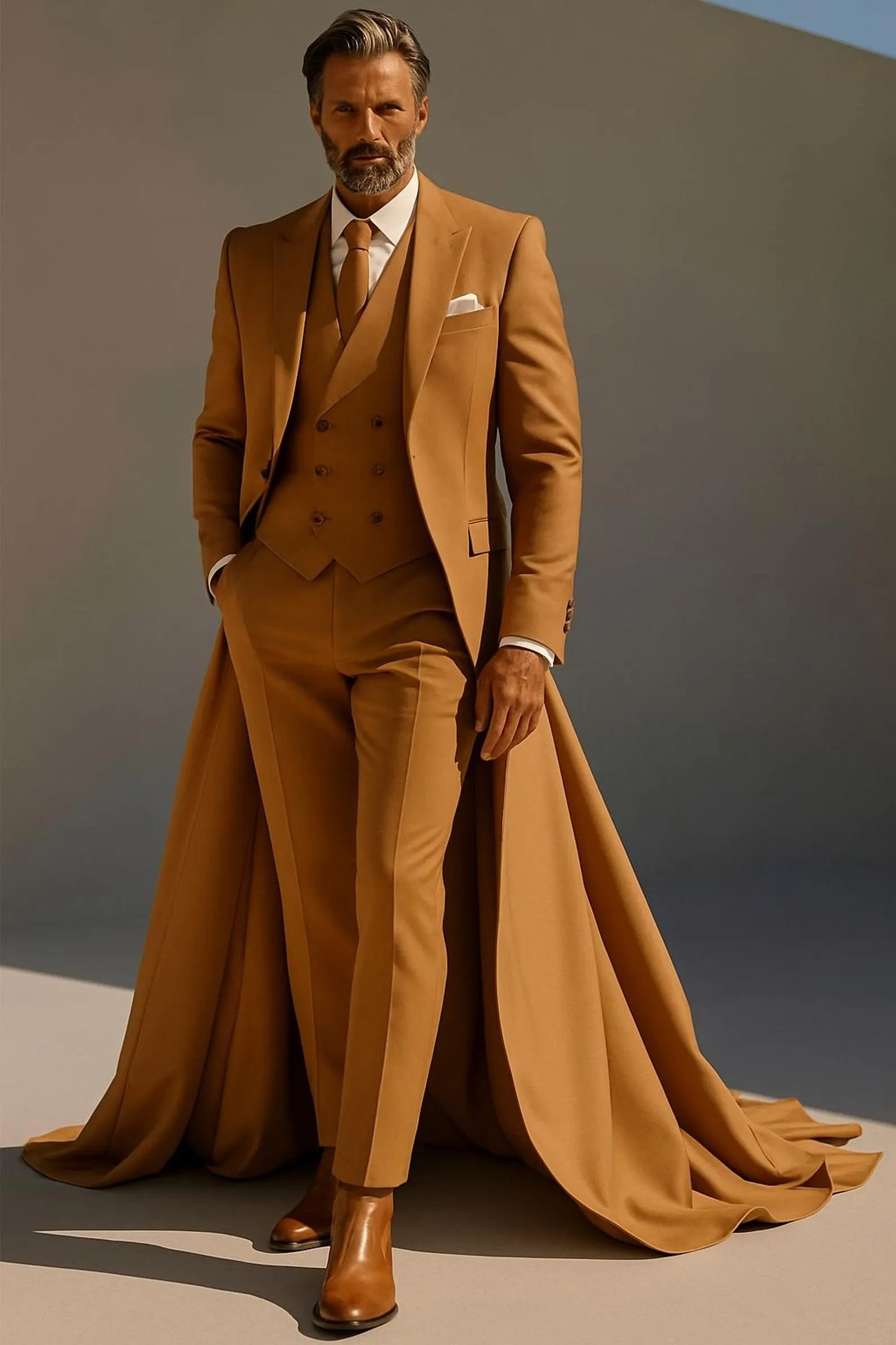 Luxury Tuxedo Suit – Royal Wedding Groom Outfit, Elegant Formalwear for Men