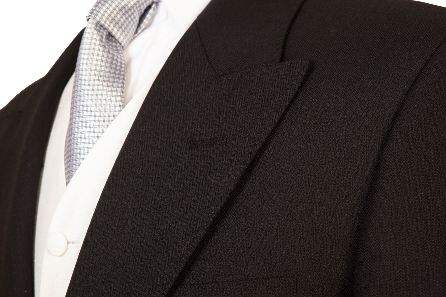 Men’s Wool Tailcoat Morning Suit – Classic Herringbone Formal Wedding & Royal Ascot Jacket