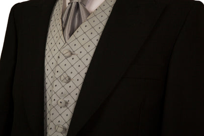 Men’s Wool Tailcoat Morning Suit – Classic Herringbone Formal Wedding & Royal Ascot Jacket