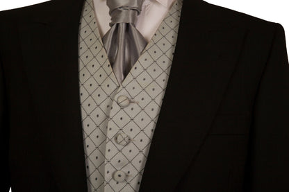 Men’s Wool Tailcoat Morning Suit – Classic Herringbone Formal Wedding & Royal Ascot Jacket