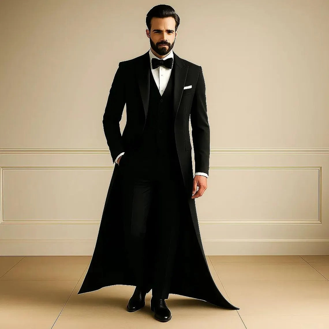 Luxury 3-Piece Wedding Suit for Men – Custom Fit Groom Tuxedo with Vest & Tailored Finish