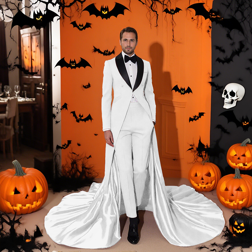 Halloween Vampire Costume for Men – 2-Piece Festival Cosplay Suit, Regular Fit