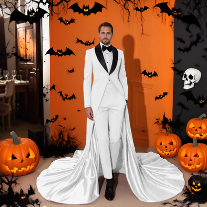 Halloween Vampire Costume for Men – 2-Piece Festival Cosplay Suit, Regular Fit