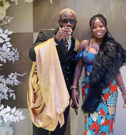 Men’s Formal Suit Jacket with Long Satin Cape – Custom Tailored Party Wear & Fashion Statement Outfit