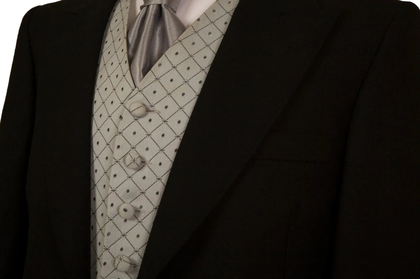 Men’s Wool Tailcoat Morning Suit – Classic Herringbone Formal Wedding & Royal Ascot Jacket